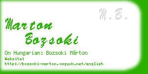 marton bozsoki business card
