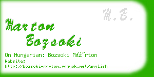marton bozsoki business card